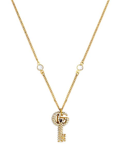 gucci double g key necklace|gucci engraved heart necklace.